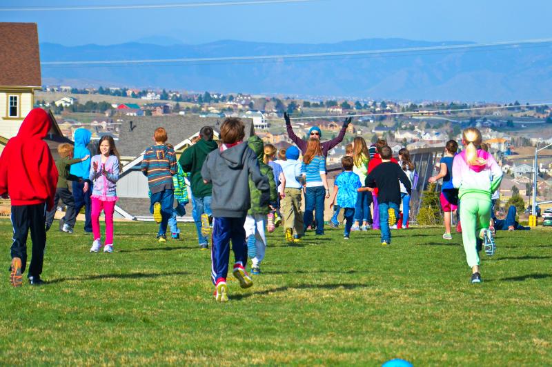 Kids playing hard and getting fit with Marathon Fit Kids